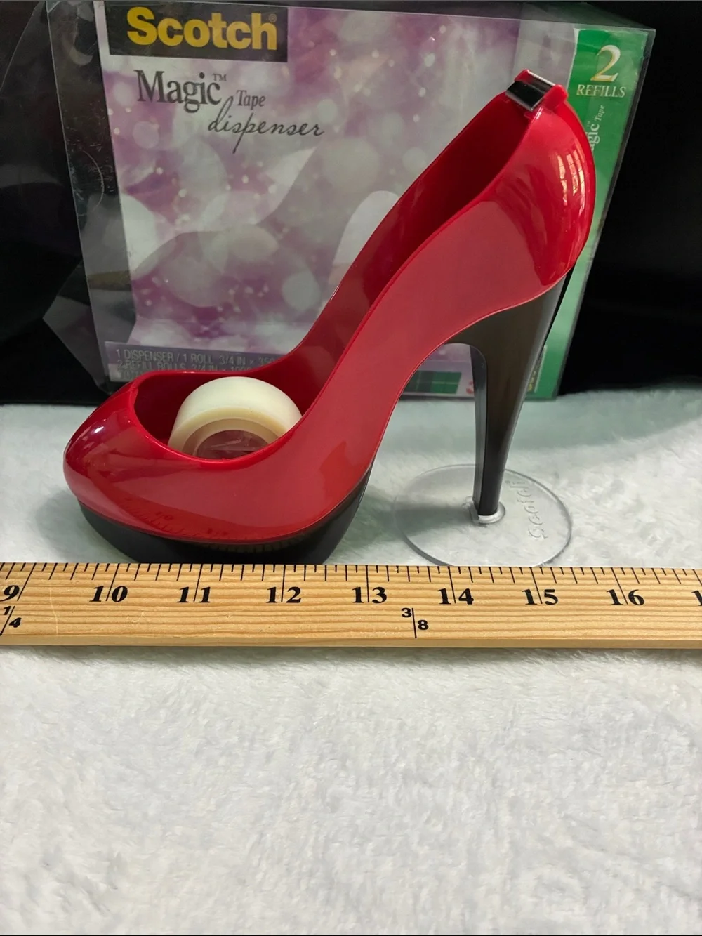 Rare Scotch Red High Heel Tape Dispenser - Fashionable Desk Accessory